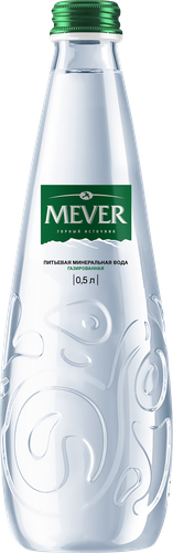 Вода минеральная MEVER природная столовая газированная, 0.5л, фото
