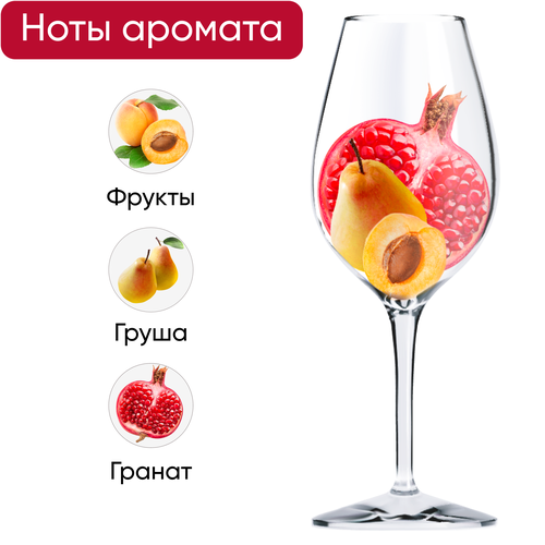 Продукция плодовая алкогольная РУБИН в БОКАЛЕ Гранатовое красное полусладкое, 0.75л, картинка