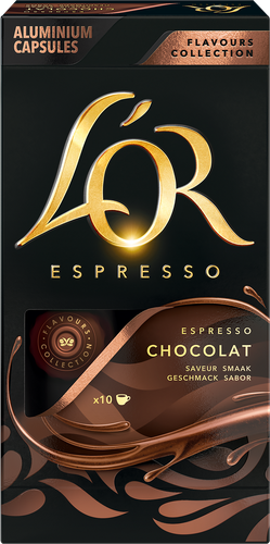 Кофе молотый в капсулах L'OR Espresso Chocolate с ароматом шоколада натуральный жареный, 10кап, фото