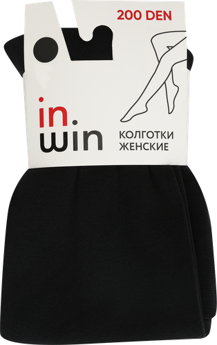 Колготки женские INWIN 200 den черные, Арт. WS097-T, изображение