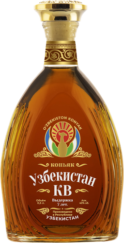 Коньяк УЗБЕКИСТАН марочный выдержанный КВ 7 лет 40%, 0.5л, вид