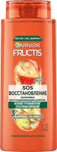 Шампунь для волос для поврежденных волос FRUCTIS SOS Восстановление укрепляющий, 700мл, крупный план