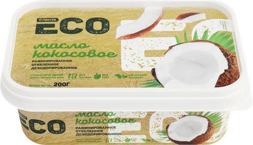 Масло кокосовое ЛЕНТА ЕСО 99%, 200г, детальное фото
