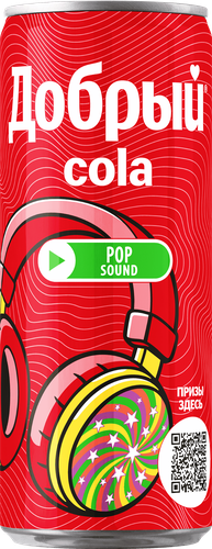 Напиток ДОБРЫЙ Cola сильногазированный, 0.33л, фотография
