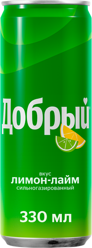 Напиток ДОБРЫЙ Лимон, лайм сильногазированный, 0.33л, детальное фото
