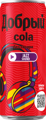 Напиток ДОБРЫЙ Cola без сахара сильногазированный, 0.33л, фото