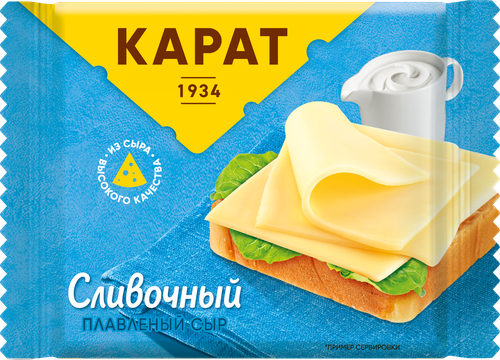 Сыр плавленый КАРАТ Сливочный 25%, без змж, 130г, фотография