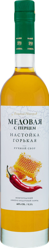 Настойка АЛКОН Медовая с перцем 40%, горькая, 0.5л