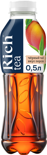 Напиток Rich Черный чай Персик, 500мл, картинка
