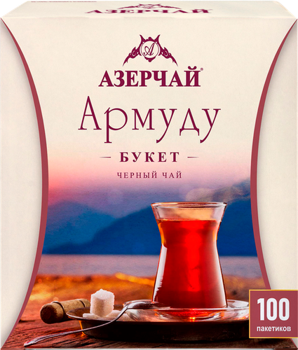 Чай черный АЗЕРЧАЙ Армуду Букет, 100пак, вид