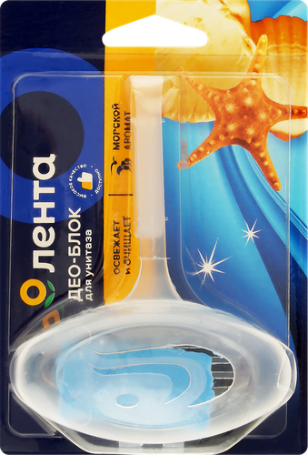 Део-блок для унитаза ЛЕНТА Море, 40г, крупный план