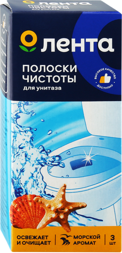 Полоски чистоты для унитаза ЛЕНТА Море, 30г, детальное фото