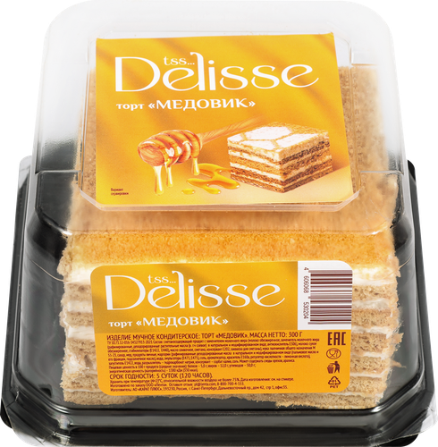 Торт DELISSE Медовик, 300г, крупный план