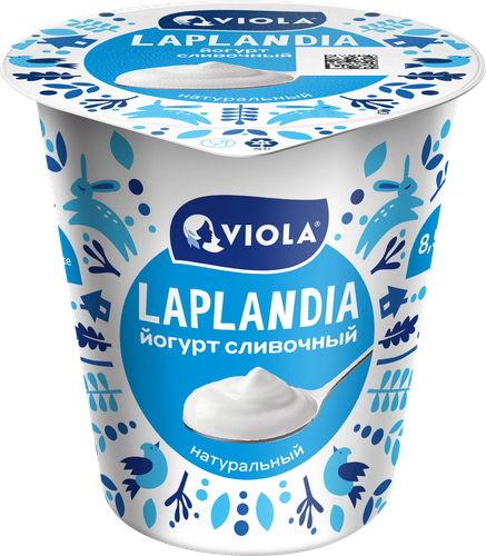 Йогурт LAPLANDIA Сливочный 8,5%, без змж, 260г, изображение