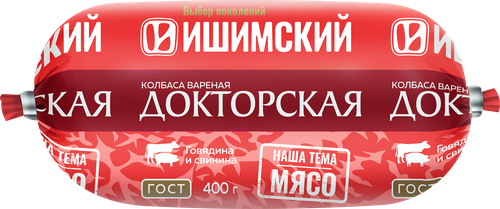 Колбаса вареная МК ИШИМСКИЙ Докторская, категория А, 400г, фотография