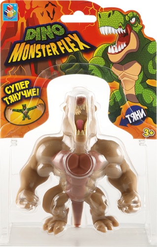 Игрушка 1TOY Monster Flex Dino 14см, тянущиеся фигурки, 14 видов, в ассортименте Арт. Т22691, фото