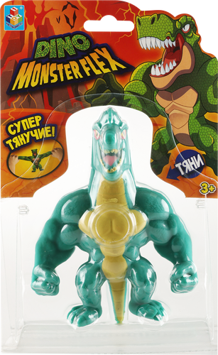 Игрушка 1TOY Monster Flex Dino 14см, тянущиеся фигурки, 14 видов, в ассортименте Арт. Т22691, крупный план