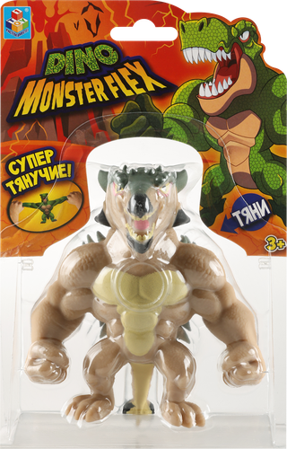 Игрушка 1TOY Monster Flex Dino 14см, тянущиеся фигурки, 14 видов, в ассортименте Арт. Т22691, картинка