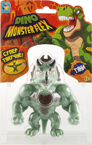 Игрушка 1TOY Monster Flex Dino 14см, тянущиеся фигурки, 14 видов, в ассортименте Арт. Т22691, картинка