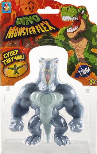 Игрушка 1TOY Monster Flex Dino 14см, тянущиеся фигурки, 14 видов, в ассортименте Арт. Т22691, картинка