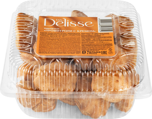 Пирожные DELISSE Профитроли с кремом, 160г, изображение