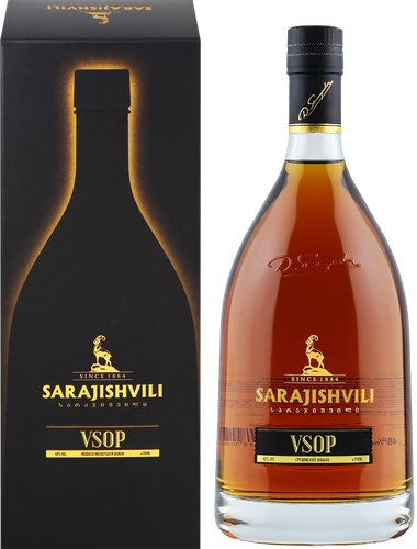 Коньяк SARAJISHVILI VSOP Грузинский марочный выдержанный высшего качества КВВК 8 лет 40%, п/у, 0.7л, вид