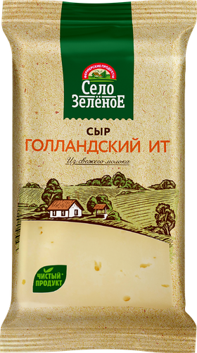 Сыр СЕЛО ЗЕЛЕНОЕ Голландский 45%, без змж, 180г, детальное фото