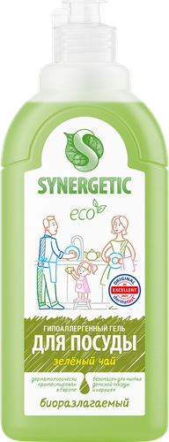 Гель для мытья посуды SYNERGETIC Зеленый чай, 0.5л, фотография