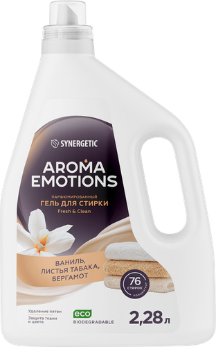 Гель для стирки SYNERGETIC Fresh&Clean Tobacco-Vanille, 2.28л, фотография