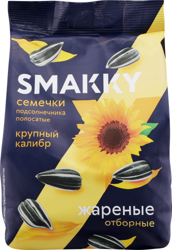 Семена подсолнечника SMAKKY полосатые жареные, 150г, изображение
