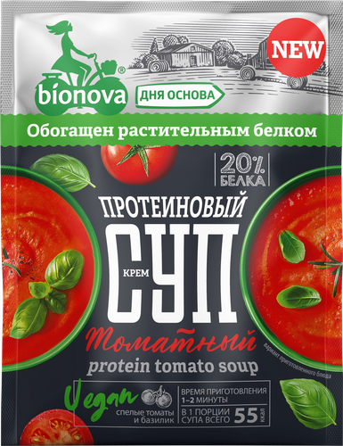 Крем-суп протеиновый BIONOVA Томатный, 20г, фото