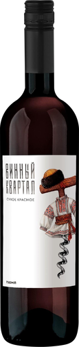 Вино ВИННЫЙ КВАРТАЛ красное сухое, 0.75л, детальное фото