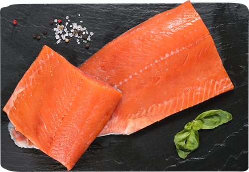 Форель Радужная малосоленая филе на коже ЛЕНТА FRESH, весовая, изображение