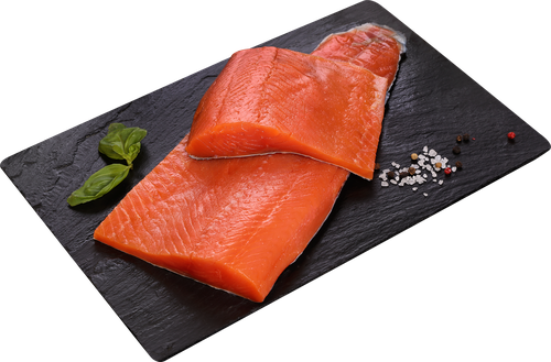 Форель Радужная малосоленая филе на коже ЛЕНТА FRESH, весовая, изображение