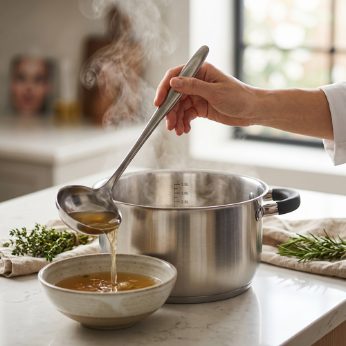 Кастрюля HOMECLUB Comfort, с силиконовыми ручками, нержавеющая сталь, индукция, 4.5л Арт. GS-6, фото