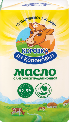 Масло сливочное КОРОВКА ИЗ КОРЕНОВКИ 82,5%, без змж, 170г, вид