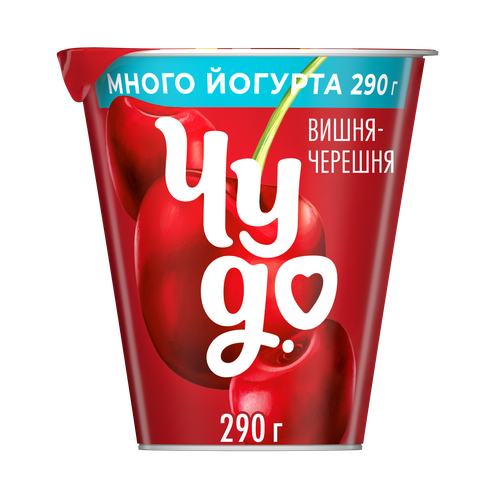 Йогурт ЧУДО Вишня, черешня 2%, без змж, 290г, картинка