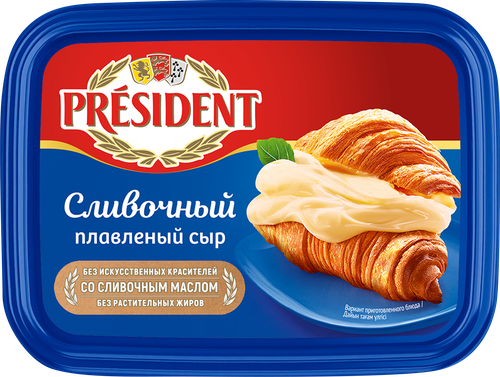 Сыр плавленый PRESIDENT Сливочный 45%, без змж, 400г, фото