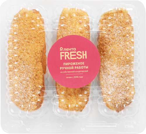 Набор пирожных Эклер, в обсыпке, с масляным кремом ЛЕНТА FRESH, 210г, изображение