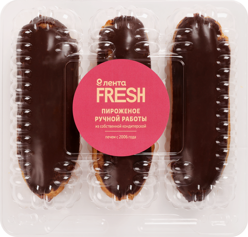 Набор пирожных Эклер в шоколадной глазури ЛЕНТА FRESH, 210г, изображение