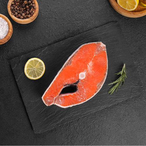 Чавыча замороженная Тихоокеанская стейк ЛЕНТА FRESH, весовая, изображение