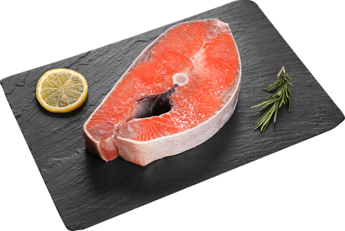Чавыча замороженная Тихоокеанская стейк ЛЕНТА FRESH, весовая, фото