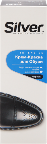 Крем-краска для обуви SILVER черный, 75мл, фотография