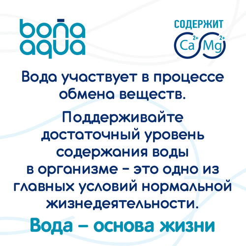 Вода питьевая BONA AQUA газированная, 1л, вид