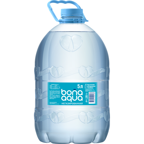 Вода питьевая BONA AQUA негазированная, 5л, крупный план