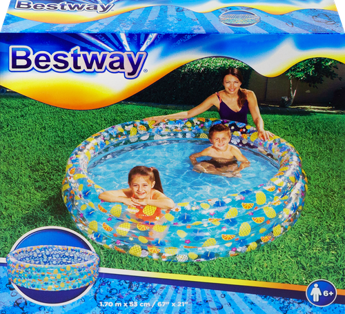 Бассейн надувной детский BESTWAY Тропический 170х53см 697л, Арт. 51048, фото