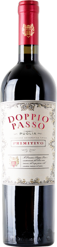 Вино DOPPIO PASSO Примитиво Апулия красное полусухое, 0.75л