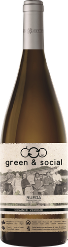 Вино GREEN & SOCIAL белое сухое, 0.75л, вид