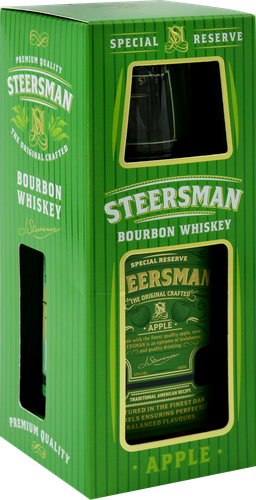 Коктейль STEERSMAN Со вкусом яблока 35%, с бокалом, п/у, 0.7л, изображение