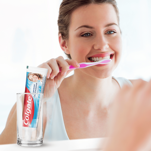 Зубная паста COLGATE Бережное отбеливание, с фтором и кальцием, 100мл, изображение